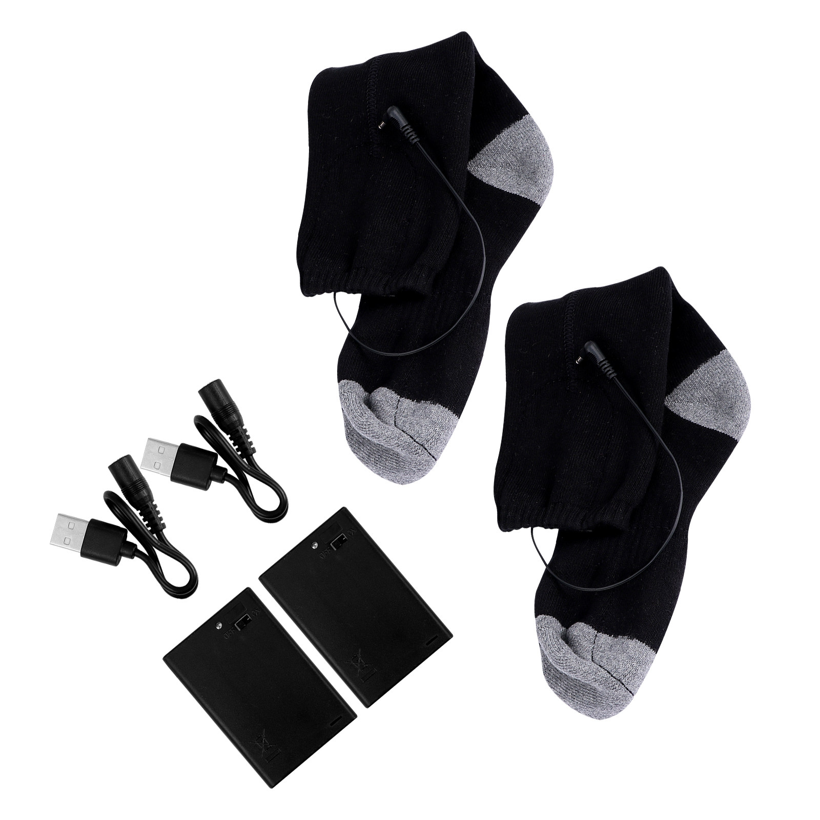 Thermal Sock Winter - 1セット USB加熱ソックス 冬の屋外旅行に最適な足温器サーマルストッキング 快適で安全な加熱ソックス