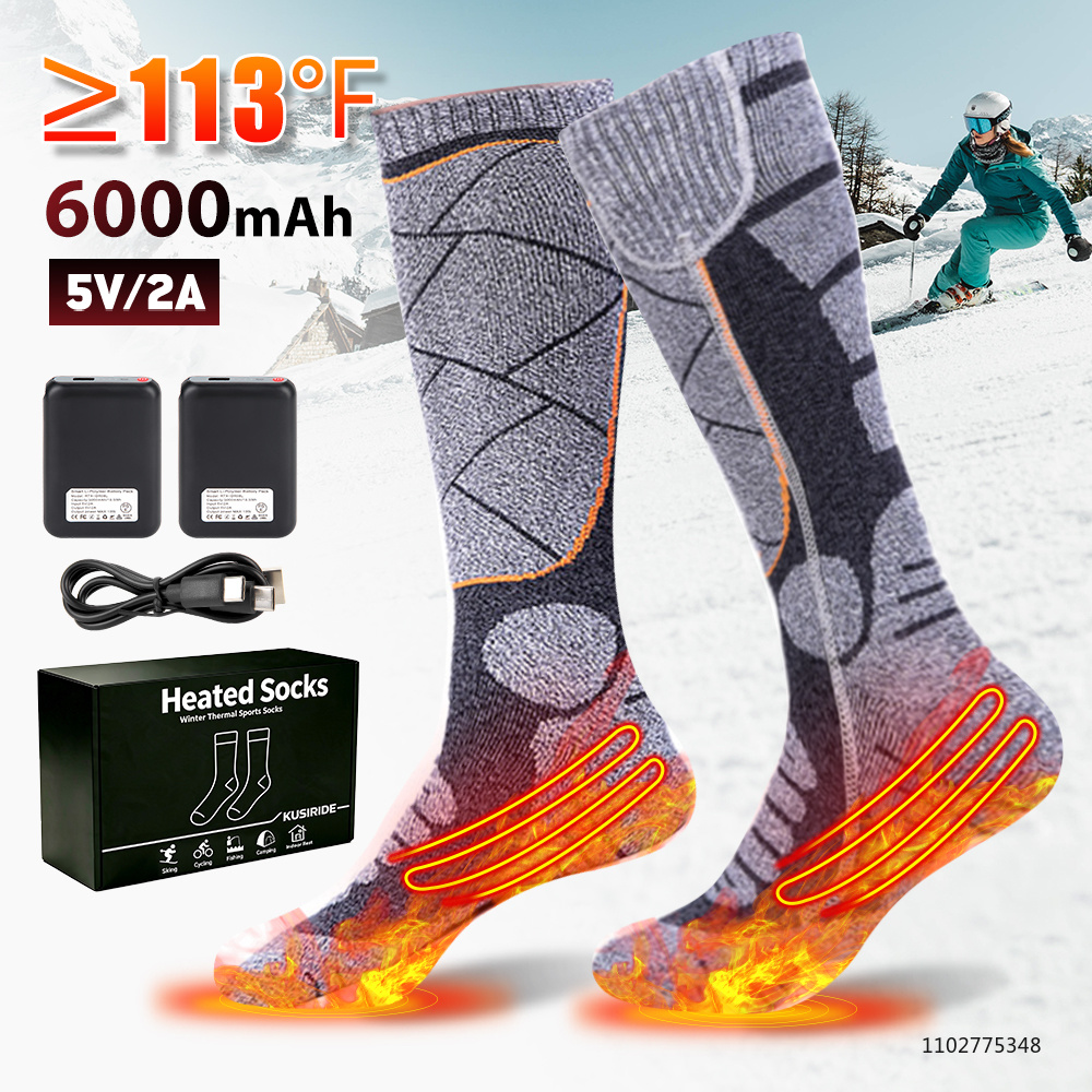 Thermal Sock Winter - 新しい充電式電熱ソックス 6000mAh 電熱スキーソックス スノーボード アウトドアスポーツ フットウォーマー