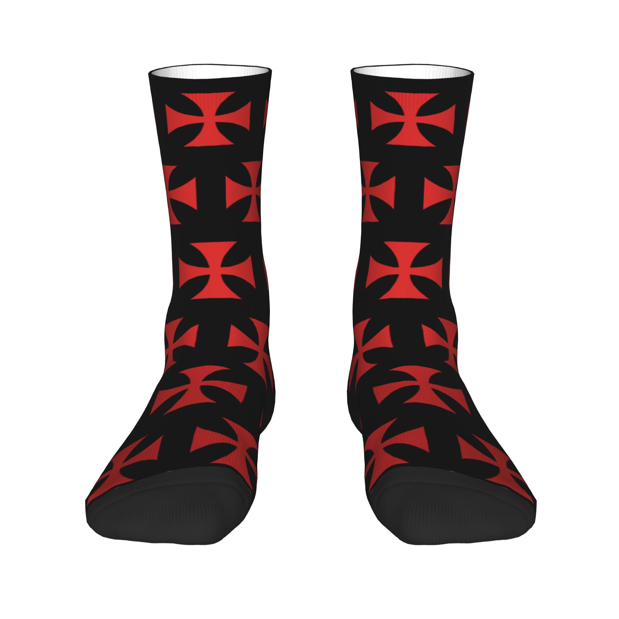 カスタムレッドテンプラーカロス騎士ドレスソックス男性用女性用 - Dress Sock Men のレビューと価格