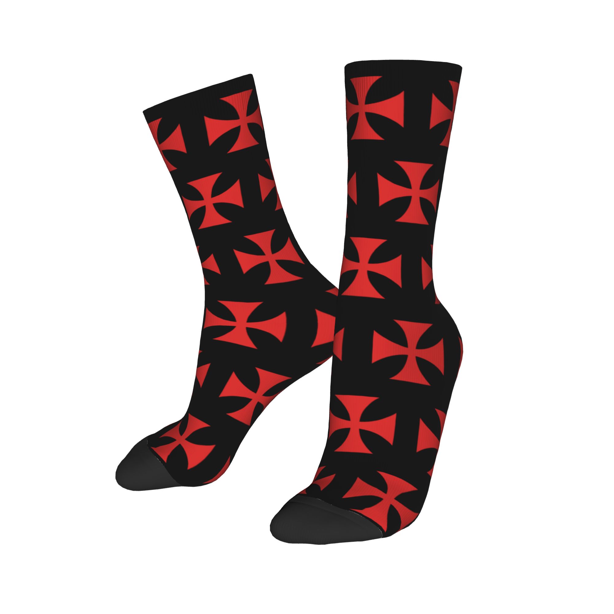 カスタムレッドテンプラーカロス騎士ドレスソックス男性用女性用 - Dress Sock Men のレビューと価格