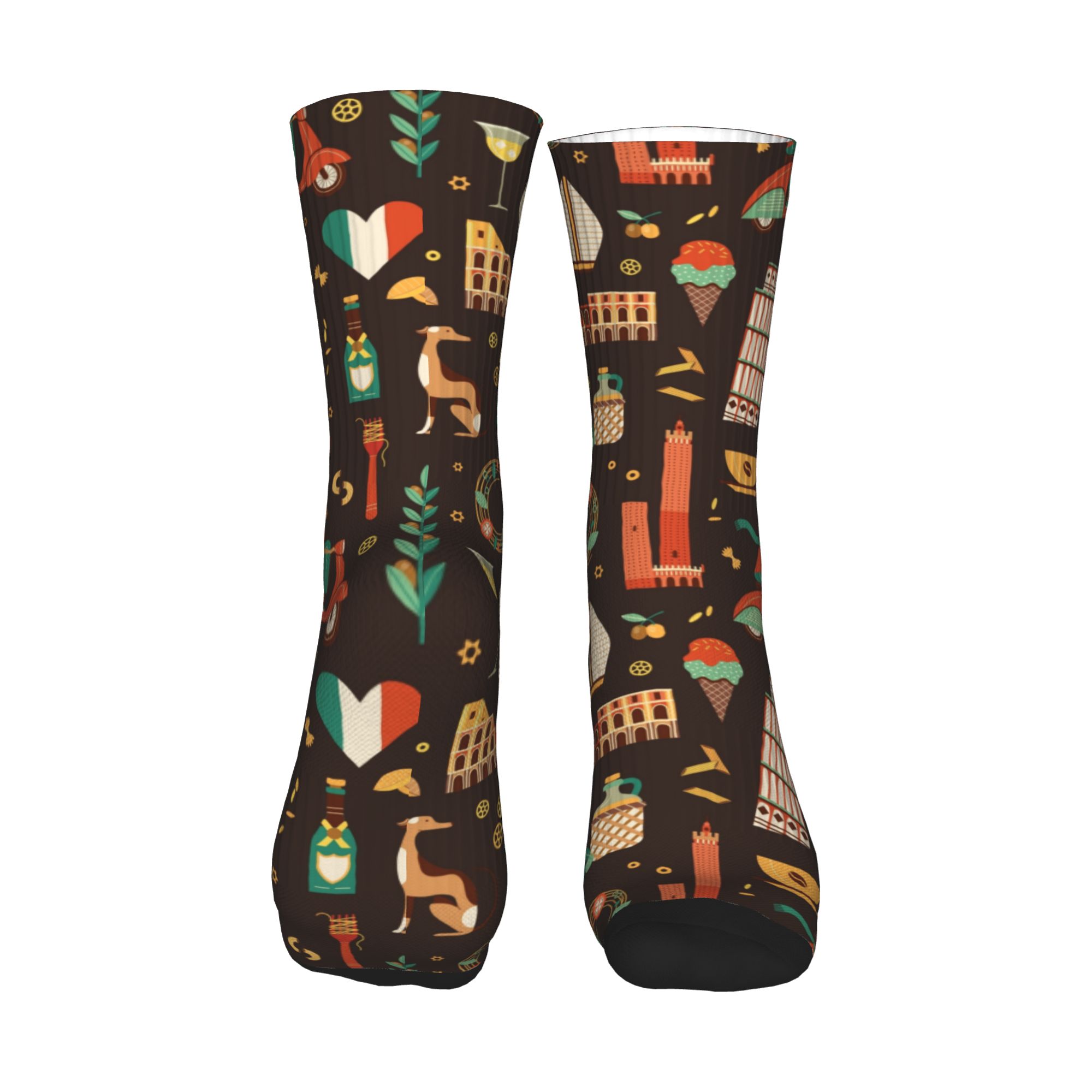 イタリア旅行イタリア料理ランドマークドレスソックスメンズレデ - Dress Sock Men のレビューと価格