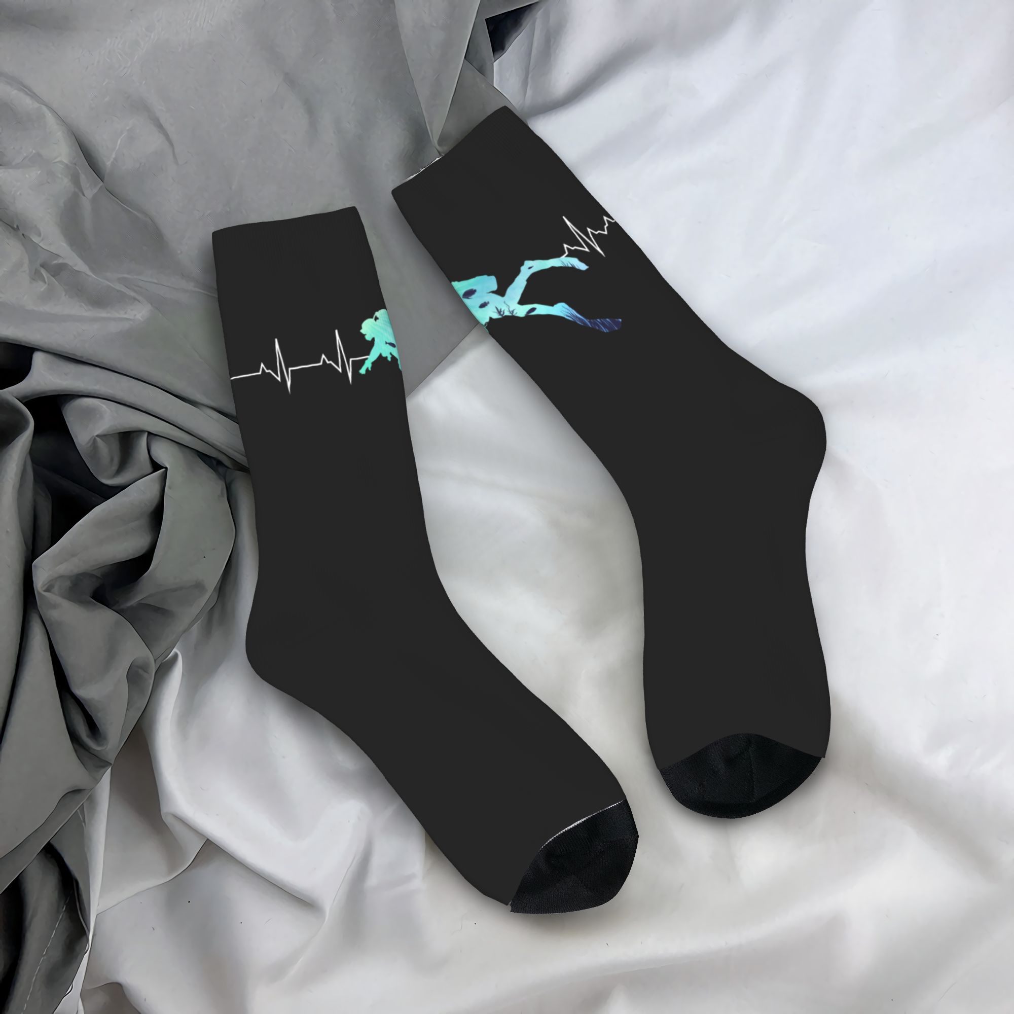 カスタムクールメンズスキューバダイビングハートビートドレスソ - Dress Sock Men のレビューと価格