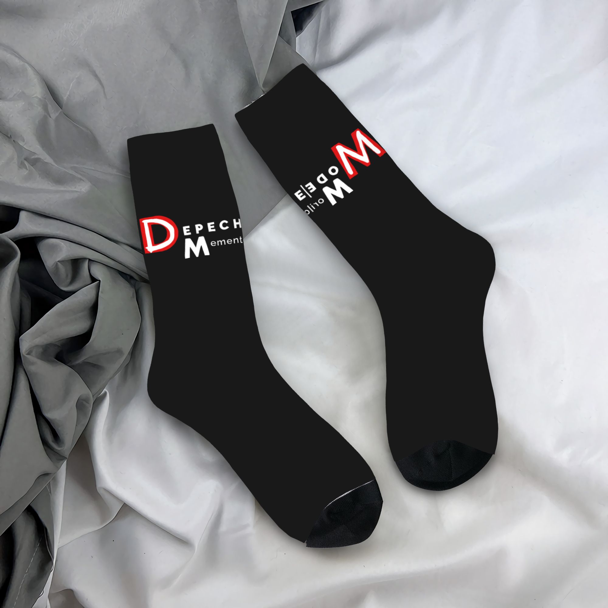 カスタム電子ロックデペッシュクールモード男性女性クルーソック - Dress Sock Men のレビューと価格