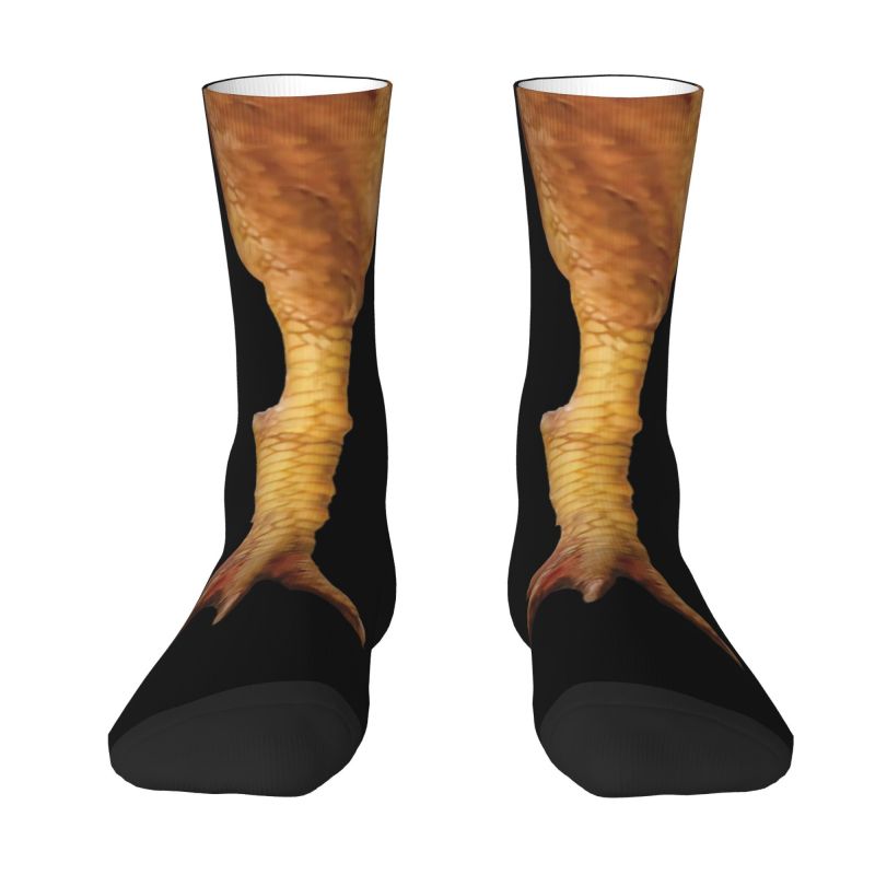 鶏の足の形をしたメンズクルーソックス、ユニセックス、楽しい春 - Dress Sock Men のレビューと価格